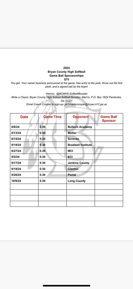 BCladyredskins's tweet photo. Want a fun way to support your Lady Redskins? Here it is! Sponsor a game ball and you will receive: Free entry to the park for that game, a signed ball by the girls, a shout out on our social media accounts and game announcements, and then-THROW OUT THE FIRST PITCH. https://t.co/lJR0EJm6Sp