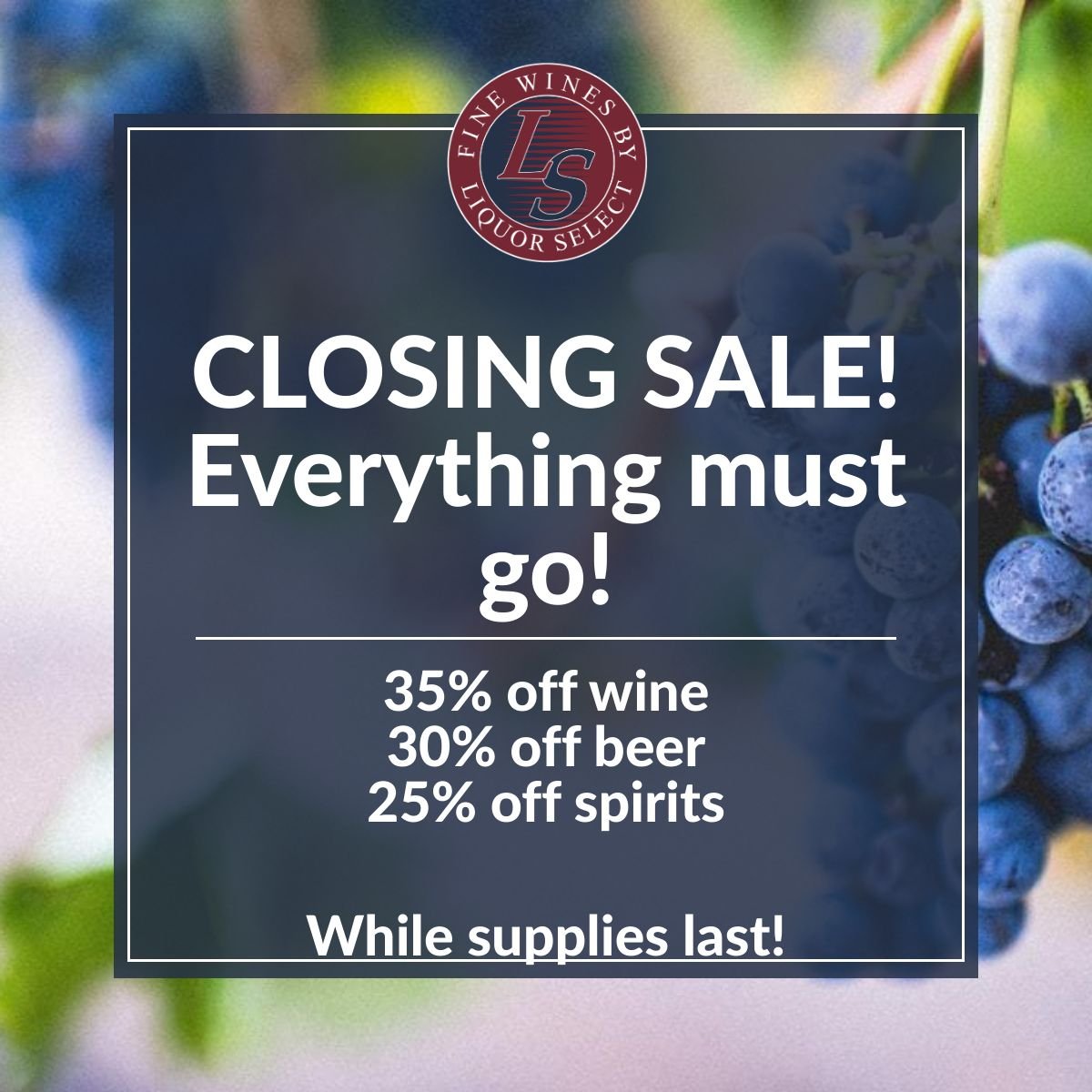 📣Closing Sale! Everything must go! Save 35% on Wine, 30% on Beer, and 25% on Spirits. Stock up while supplies last!🍻🍷

#yeg #yegwine #yegbeer #craftbeer #yeglocal #shoplocalyeg #edmontonwine #yegdeals