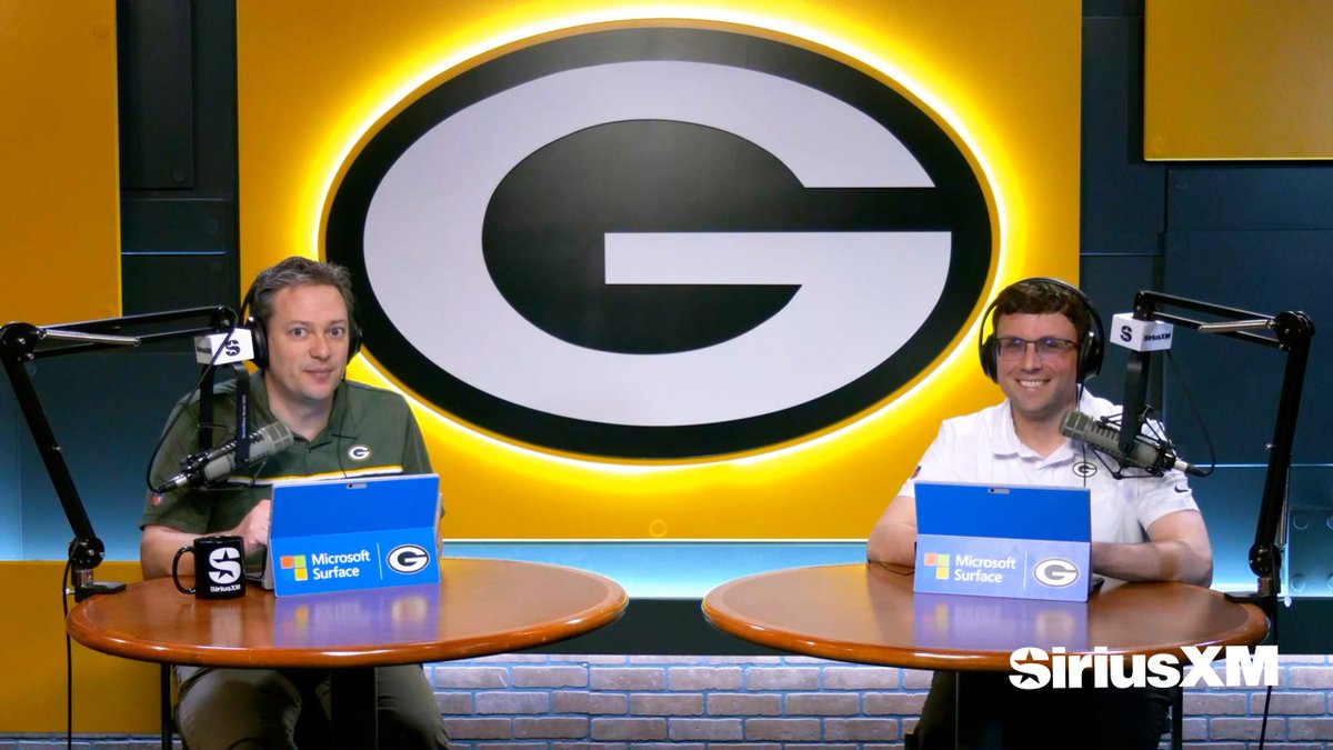 packers's tweet photo. Taking a closer look at the upcoming NFL Draft with @mikespofford & @WesHod. 🔍
#PackersUnscripted 🎥: https://t.co/ip0pFs5Yfp https://t.co/0cARVMGQ1l