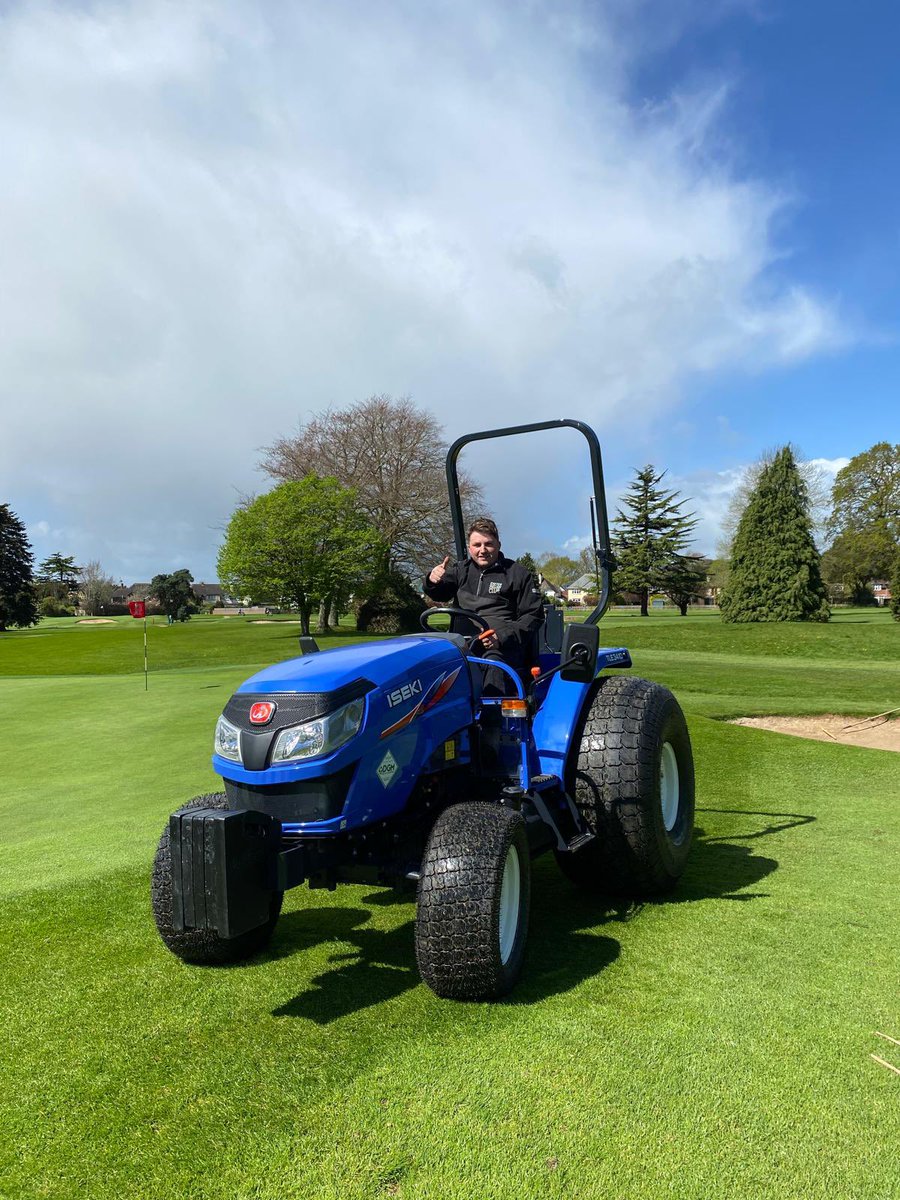 A massive thanks to Exeter Golf and Country Club who took delivery of a shiny new Iseki TLE3410 Tractor this week. 

We also fitted a set of Galaxy Turf Special Flotation Tyres which we sourced through the fantastic Ed at Fielders Tyres… All part of the service from DGM! 👍