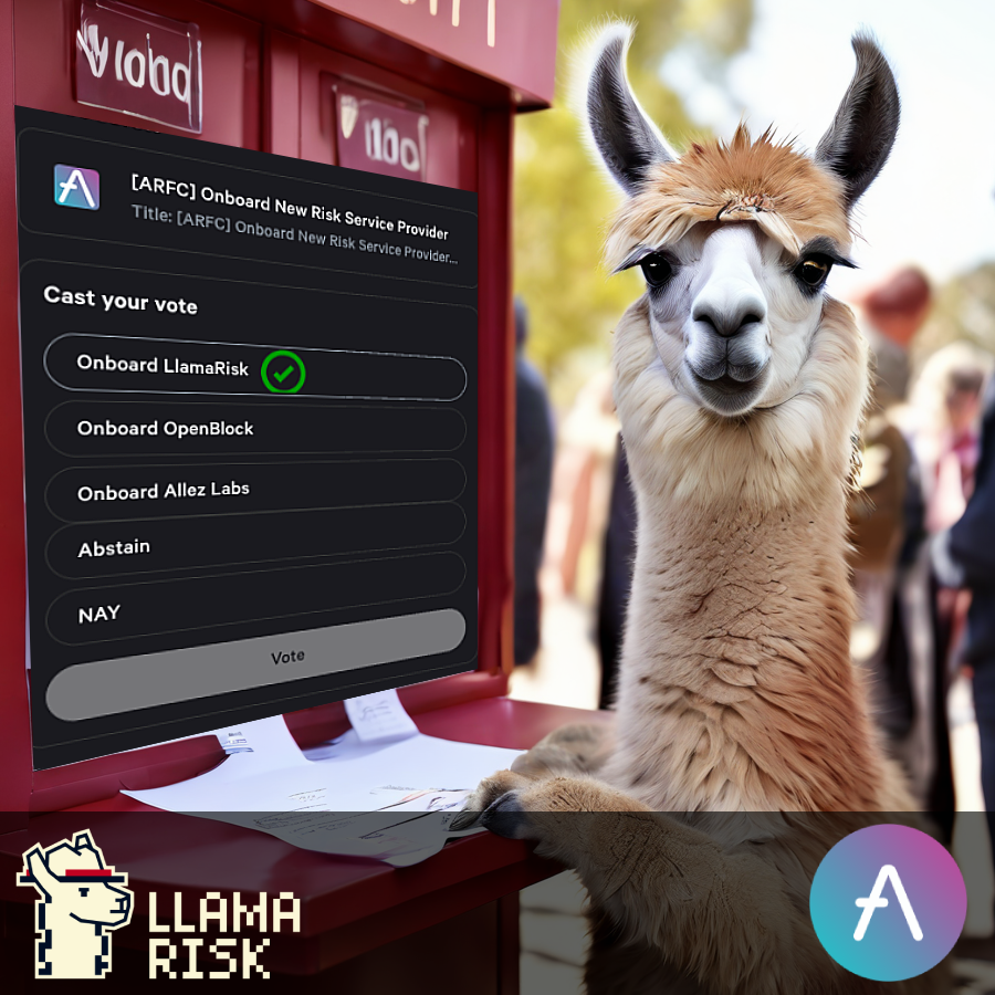 Vote to onboard @LlamaRisk as a @Aave risk service provider is now live! Our main focus will be: ✅ On-demand risk assessments ✅ Emphasis on $GHO adoption & integrations ✅ Active governance participation ✅ Legal & regulatory advisory Review & vote 🦙: snapshot.org/#/aave.eth/pro…