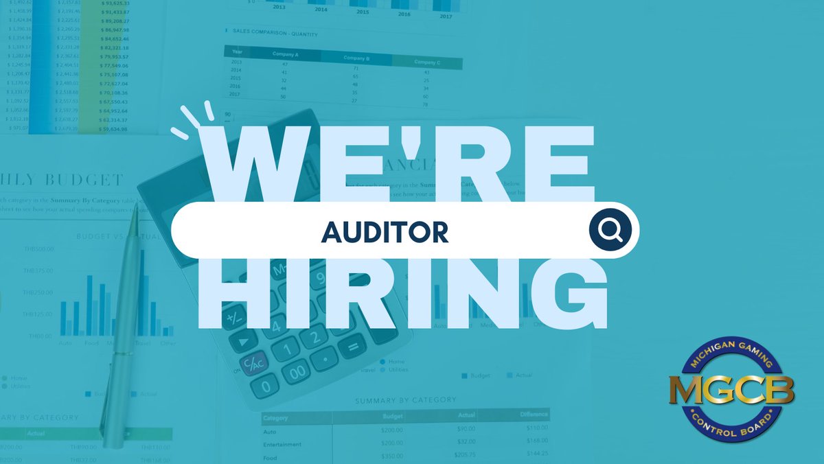 The MGCB is currently hiring for an auditor for the Tribal Gaming Section. The State of Michigan has been recognized as a leading U.S. employer by new graduates from 2021-2023 and a best large U.S. and state employer. Apply today at this link: governmentjobs.com/careers/michig…