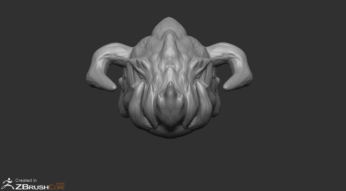 Rj6CcA8UD5uMd2O's tweet photo. ドラゴン(岩)
 #ZBrushCoremini
 #3DCG https://t.co/ap3BiQllNv