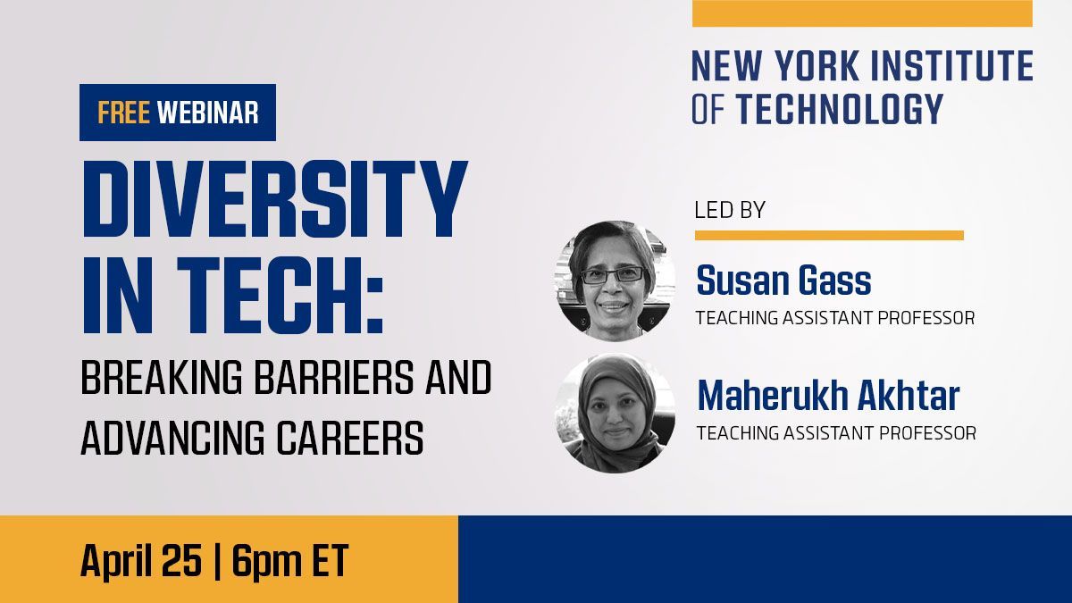 The demographics of the tech industry are changing, and with it come a host of opportunities for innovation. In a free webinar on April 25, experts and professors from New York Institute of Technology will give a look at today’s diverse tech workforce. buff.ly/49PZk7u