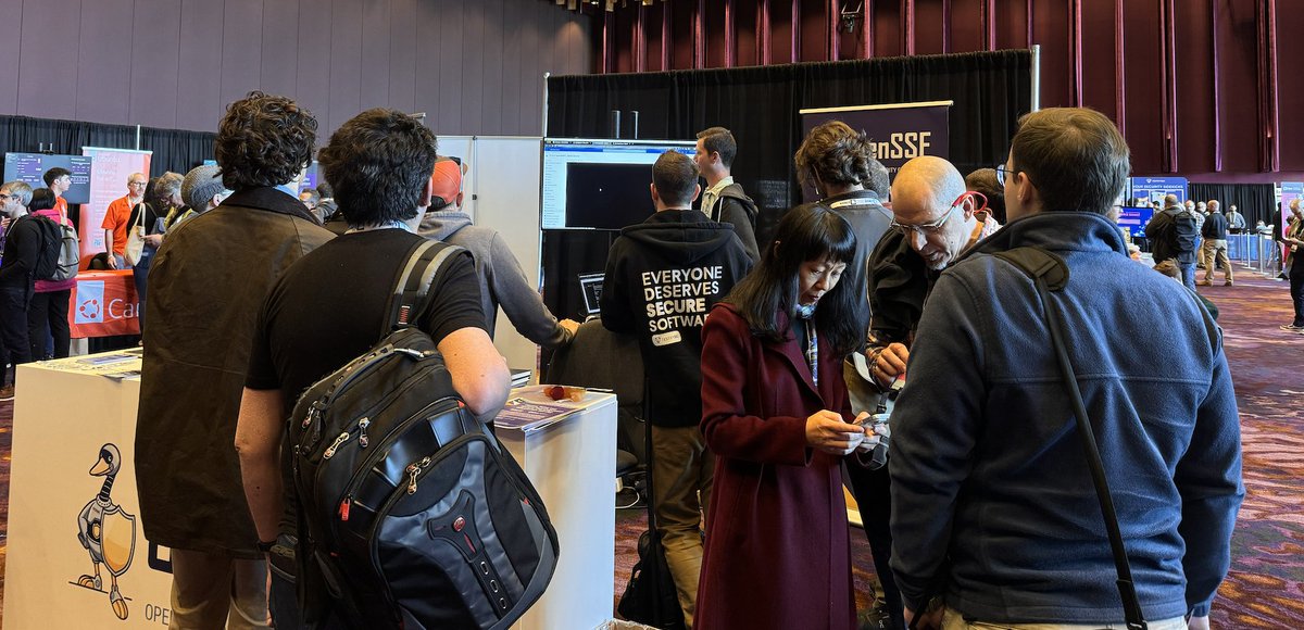 Chad Kimes, Principal Engineer at GitHub, is demonstrating the OpenSSF Scorecard and SLSA at our booth! Bring your questions and join the conversation! 💻💬 #OSSummit