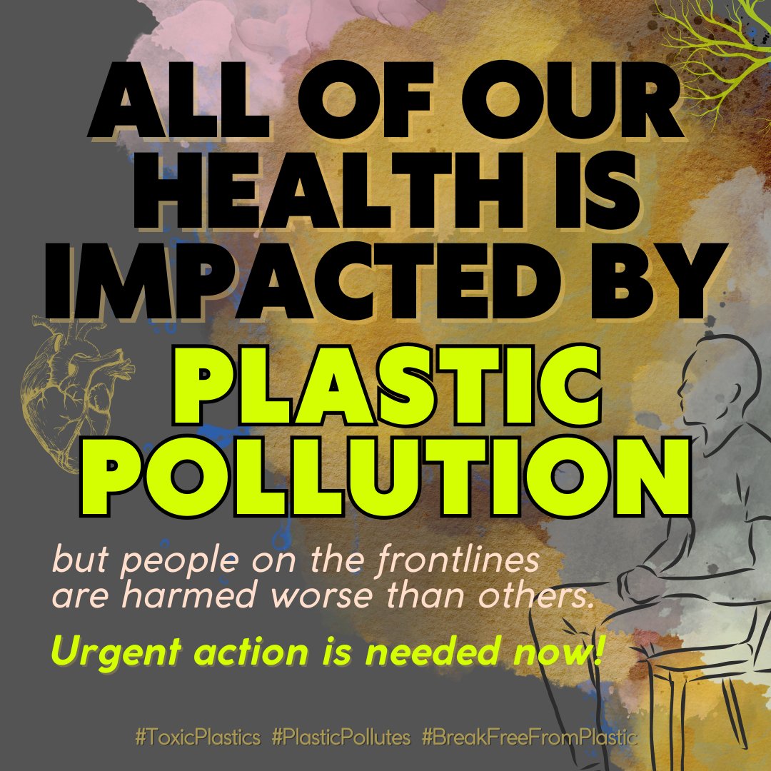 Plastic pollution has been found in people’s bloodstreams, brains, breast milk, hearts, lungs, placentas, and more. Plastics in our body compromises the health of fenceline communities.  #ToxicPlastics #PlasticPollutes #BreakFreeFromPlastic #INC4