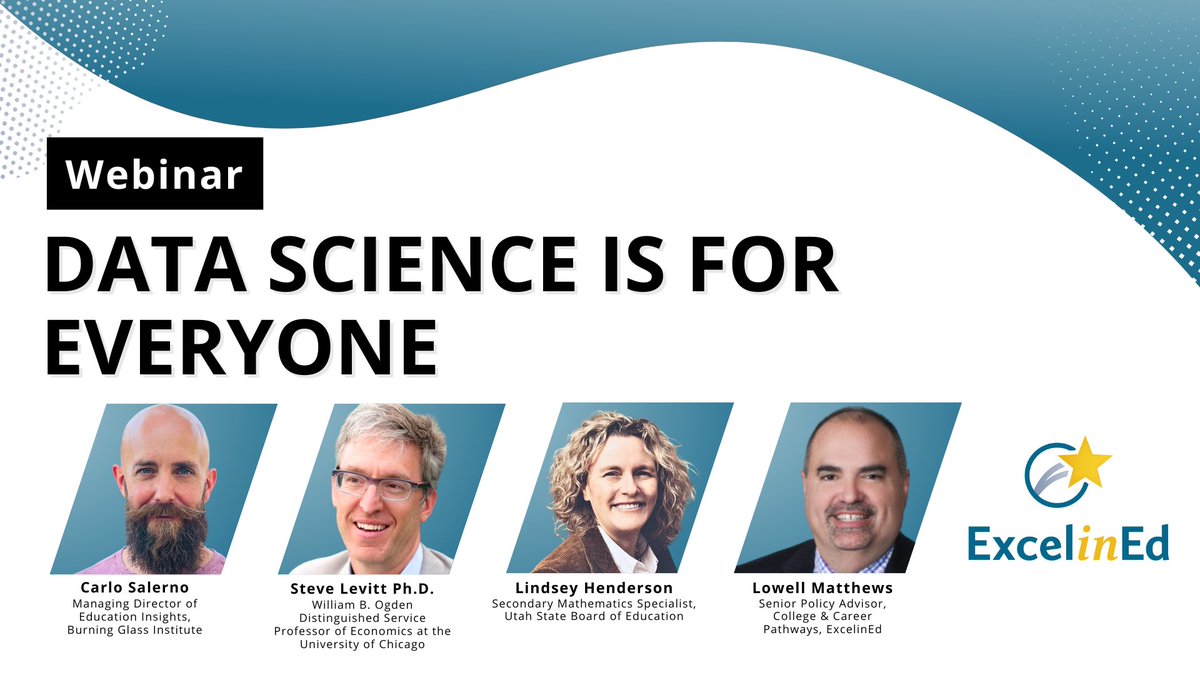 Happening tomorrow! Data science experts @BGInstitute @flippyfeets @StevenDLevitt will look at the results from the new Data Science is For Everyone report, which offers new insights into the growing demand for data science skills. Register to join us: us02web.zoom.us/webinar/regist…