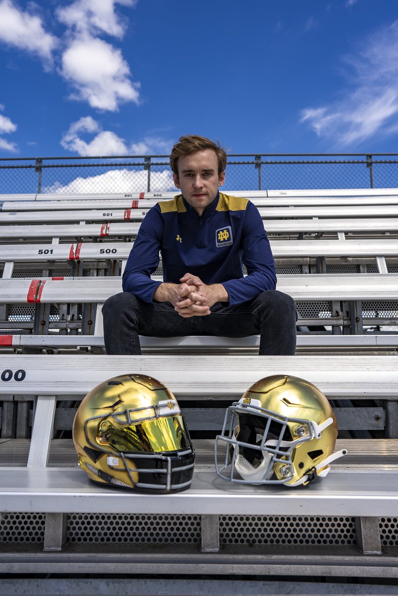 James Roe will wear a @NDFootball themed helmet for the INDY NXT by Firestone™ events