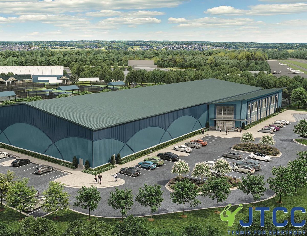 JTCCtennis's tweet photo. JTCC is expanding! 🌟 Get ready for 10 new courts (4 Har-Tru outside, 6 indoor hard courts), a fresh fitness center, tasty dining options, 70+ extra parking spaces, new locker rooms, and a brand-new ‘Front Door’ to JTCC! @USTAMidAtlantic https://t.co/G3FklFFflK