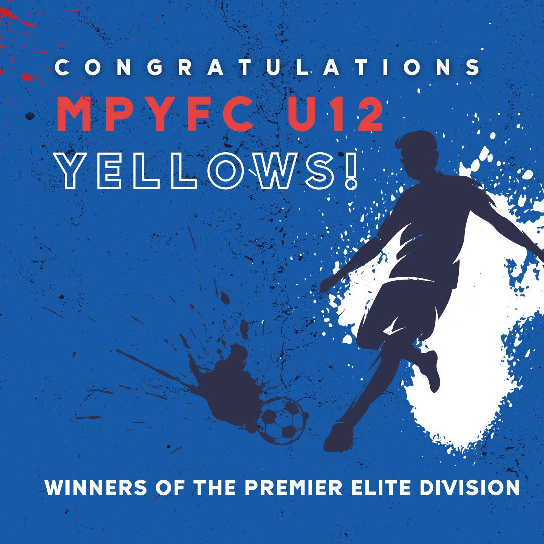 🔹Well Done MPYFC U12 Yellows!🔹 __ We’re proud to announce that MPYFC U12 Yellows won the Premier Elite Division yesterday! Congratulations boys, we’re extremely proud✨