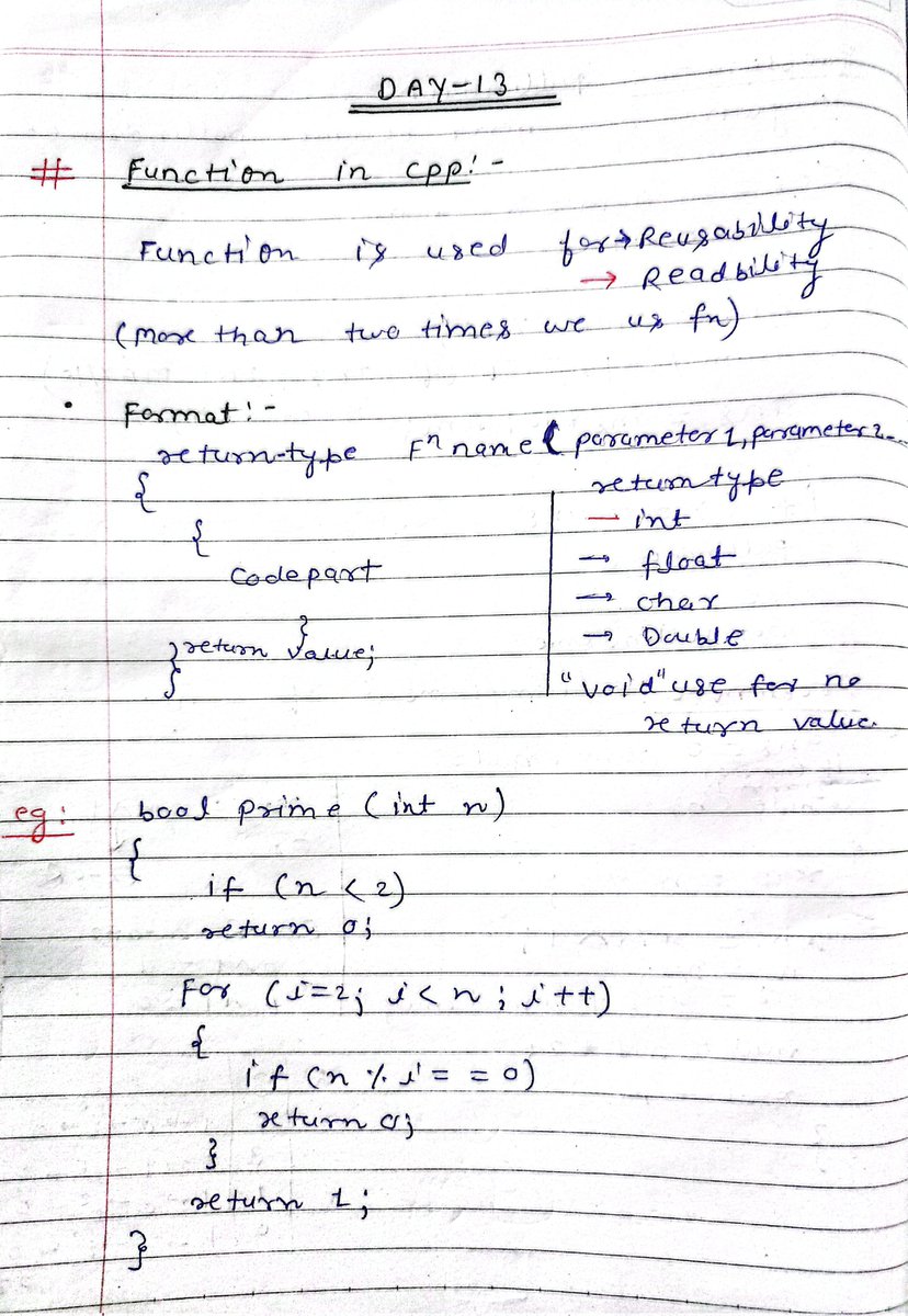 ojhaverse23's tweet photo. Unlocking the Power of Functions in CPP: 
✨DAY 13 of the Coding Challenge 🚀 Embracing the Building Blocks of Efficiency and Modularity! 💻 #CodingJourney #CPPFunctions https://t.co/JHfp6DkSQk
