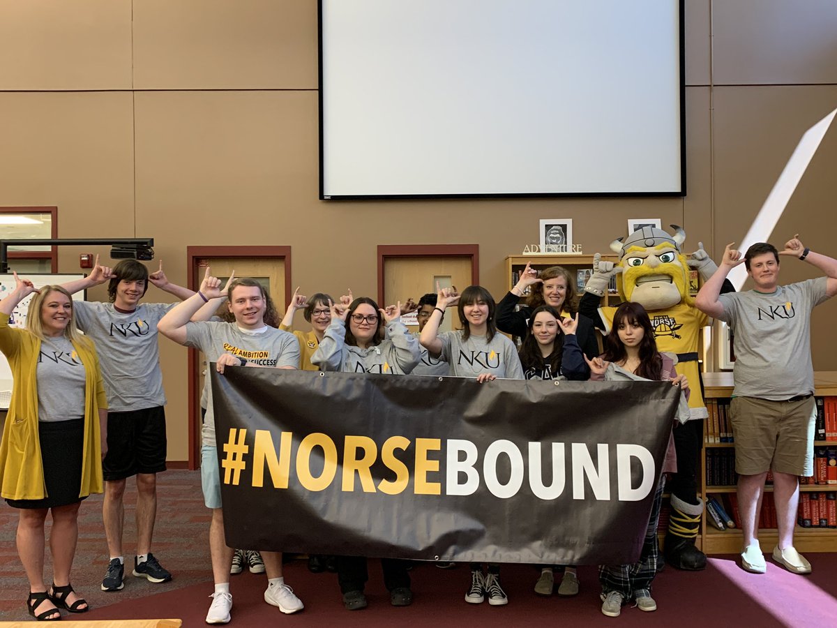 nkuedu's tweet photo. We finished up our last 2 bus tours at @ryleraiders and @RCHS_Jaguars today! Always exciting to speak with students and tell them all about NKU. #NorseUp #NorseBound @BeANorse https://t.co/sPoyVnk9iJ