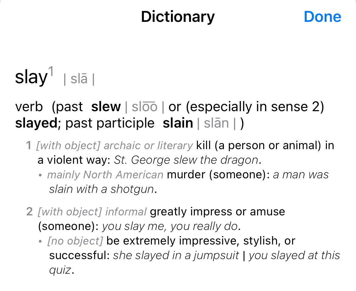 Created a primary palliative care curriculum for trainees (symptom management, goals of care, family conferences, end of life mgmt). The first piece of written feedback after giving the 1st lecture in a series: “Slayed.” Hard to interpret…