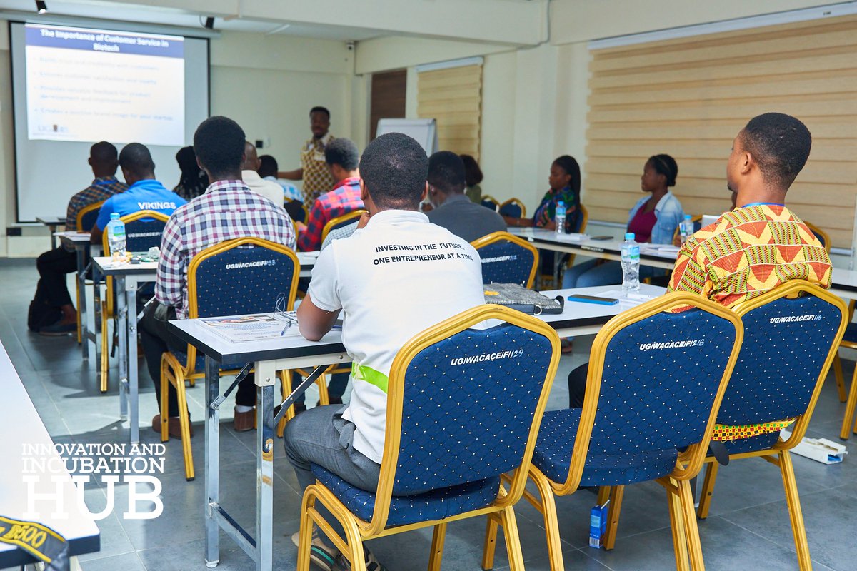 The Director of the West African Centre for Cell Biology of Infectious Pathogen (WACCBIP- University of Ghana) Prof Gordon Awandare graced us with his presence during this morning's session

Dr. Raphel Odoom taught participants on the topic of Marketing and Customer Service.