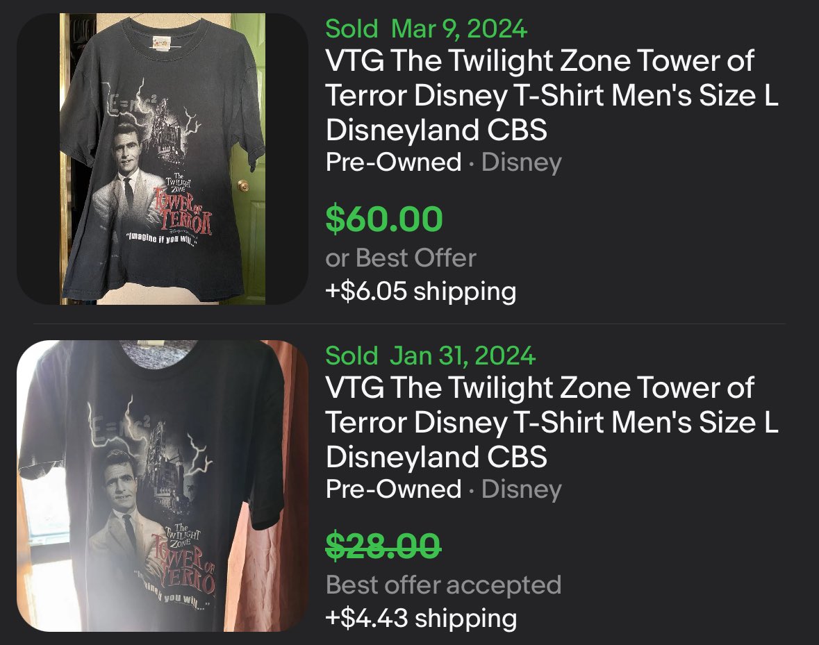 Thrifted a vintage Disney Twilight Zone shirt #thrifting #vintageclothing #disney