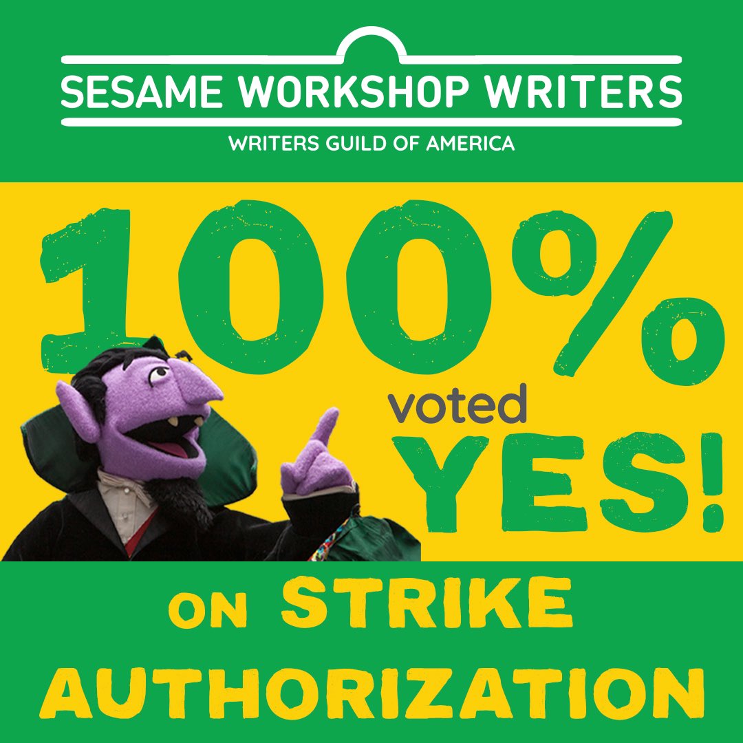 WGA members at Sesame Workshop are prepared to strike if management does not reach a fair contract before their current agreement expires TOMORROW. Help writers reach a fair deal by joining their letter writing campaign: actionnetwork.org/letters/suppor…