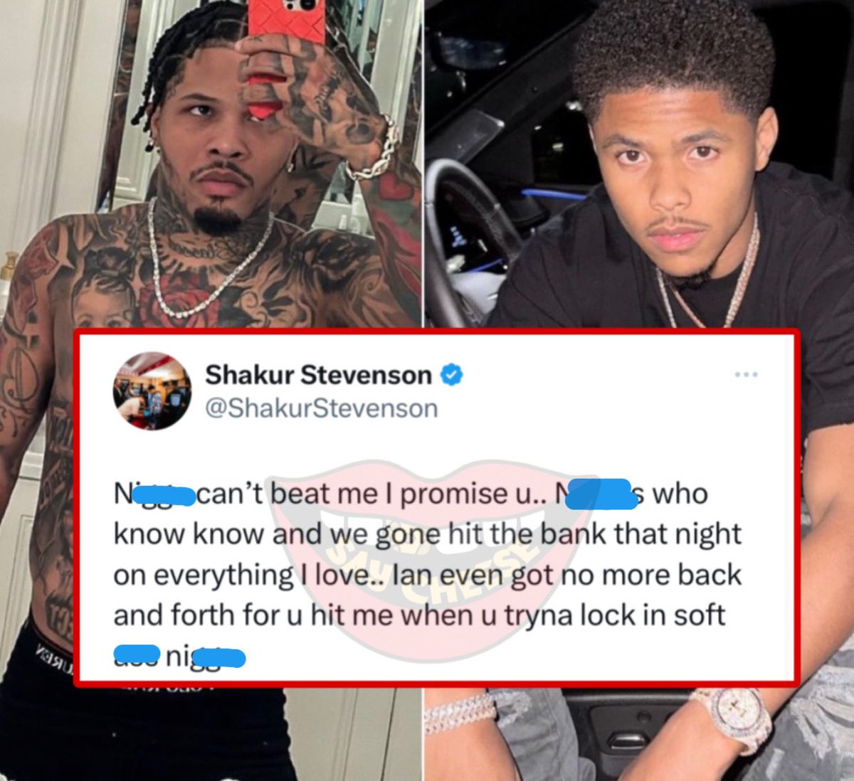 Shakur Stevenson says Gervonta Davis cannot beat him: “N**** can’t beat me I promise you”
