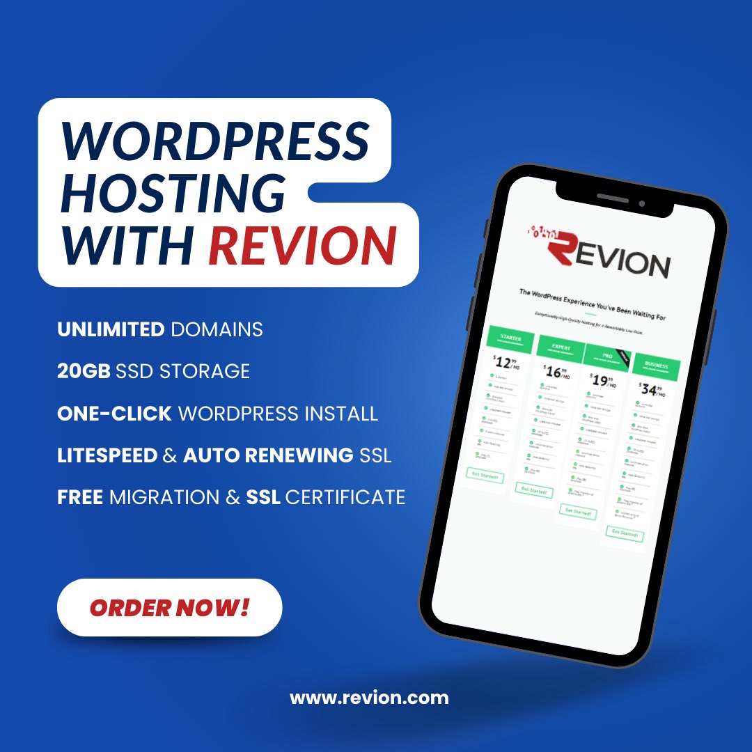 Wordpress hosting services for any business! 👉 revion.com

#wordpress #wordpresswebsite