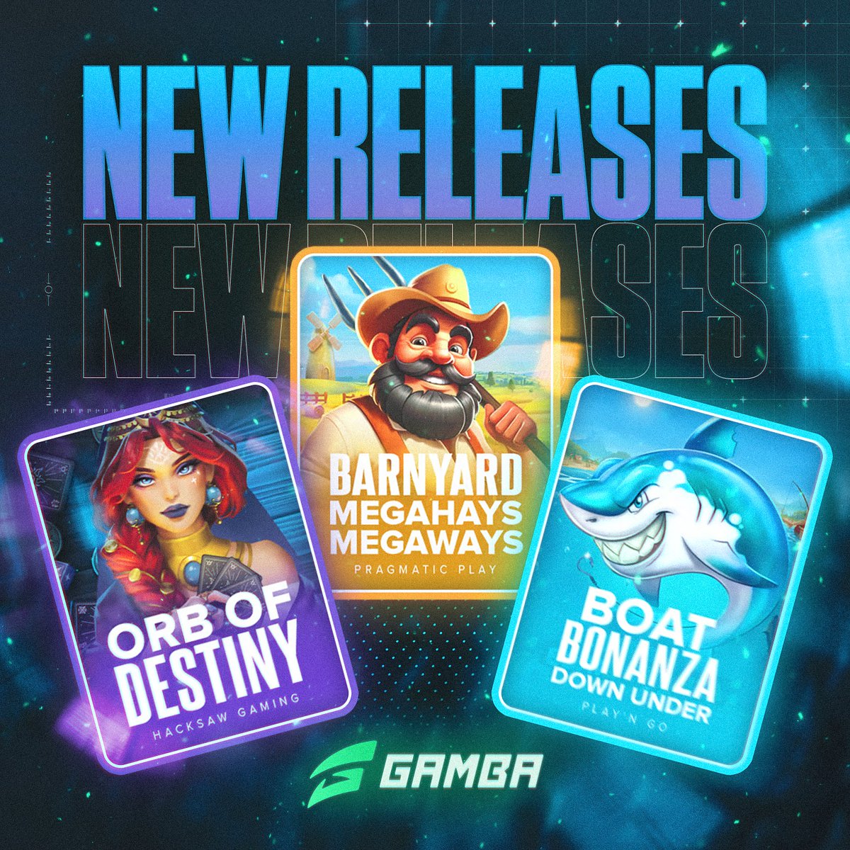 3 New Releases today!🚀 Slots from Hacksaw, Pragmatic, & Play'n Go!🎰