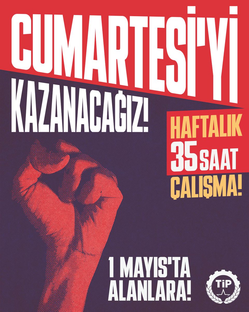 Çalışmak için yaşamaya yeter artık!

✊İnsanca çalışma koşullarını ve Cumartesi'yi kazanmak için 1 Mayıs'ta alanlara!

#CumartesiyiKazanacağız #1Mayıs
