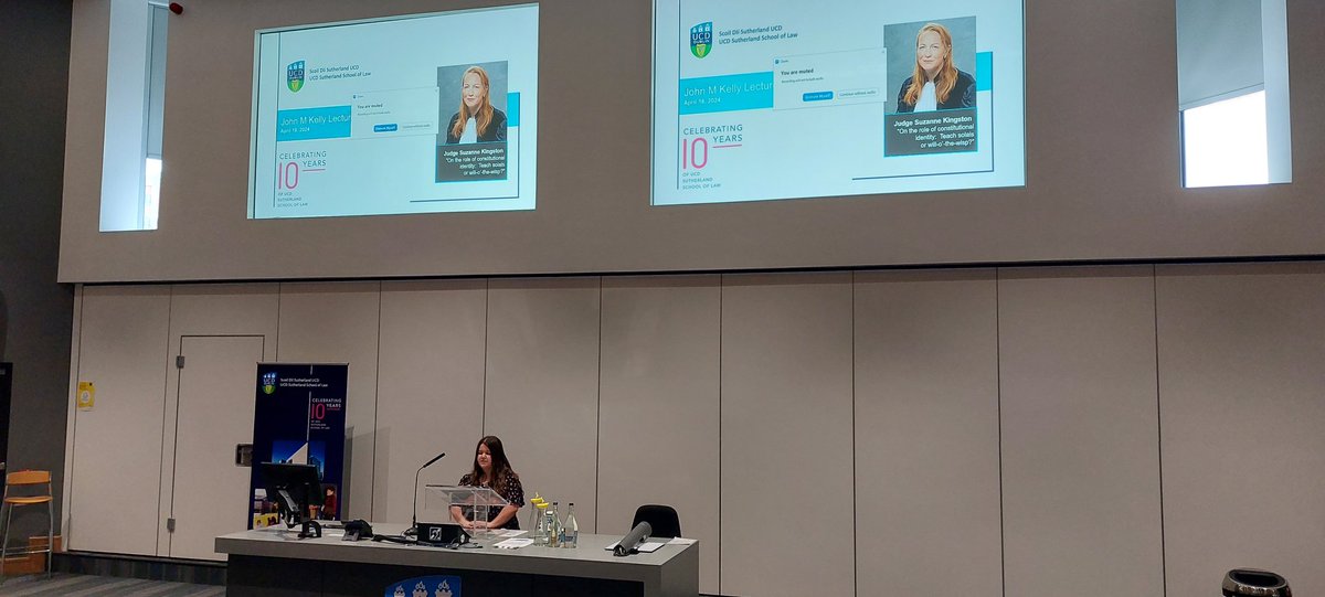 @UCDLawSchool celebrates 10 years of Sutherland School of Law building with distinguished guests, and wonderful addresses by students, President @OrlaFeely, the Chief Justice and lecture by Judge Suzanne Kingston @EUCourtPress 'On Constitutional Identity' @ucddublin @ucdsocscilaw
