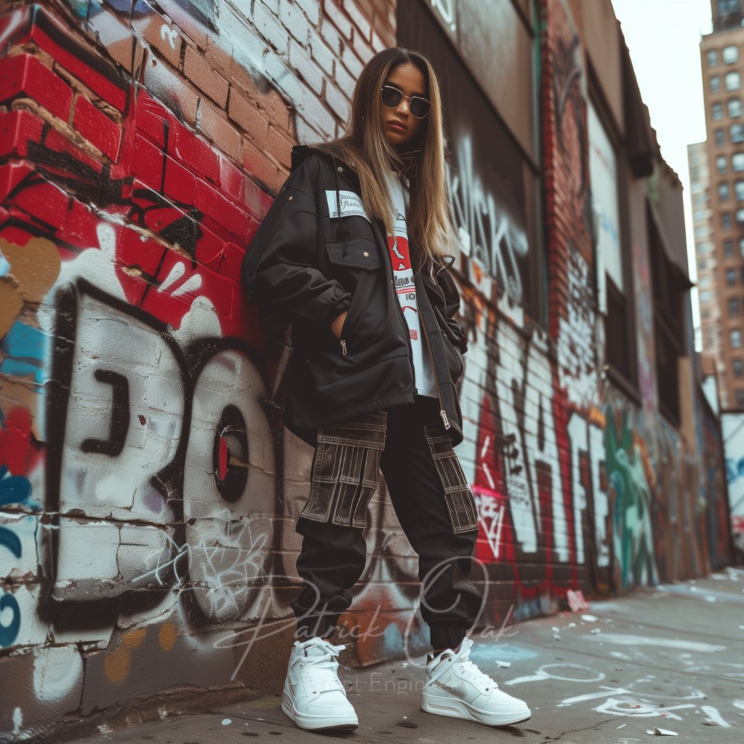 Where fashion meets art—NYC streets. Who’s ready to rock this look? 🌆🔥 #UrbanFashion #NYCStyle