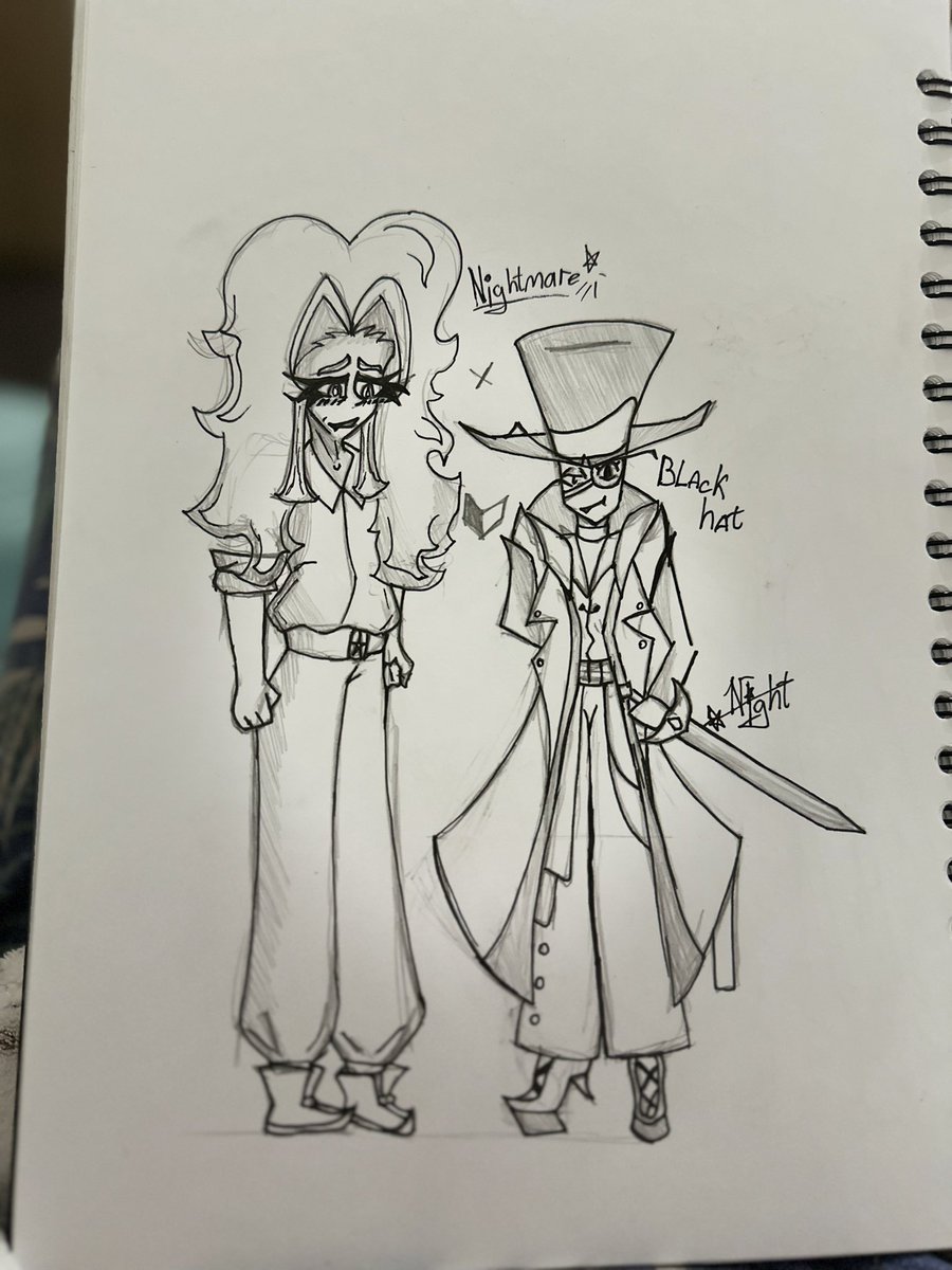 I was watching an anime and the idea came to my mind to draw characters in the main roles. And it happened ☺️#Villanos #Blackhat #StarOfMadness #NightmareNSO