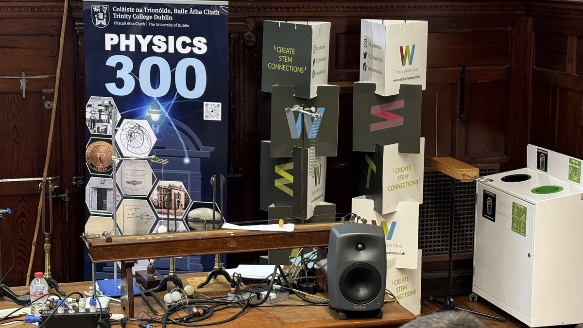 Physics clutter in the Physics Lecture Theatre at @TCD_physics building at @tcddublin.
