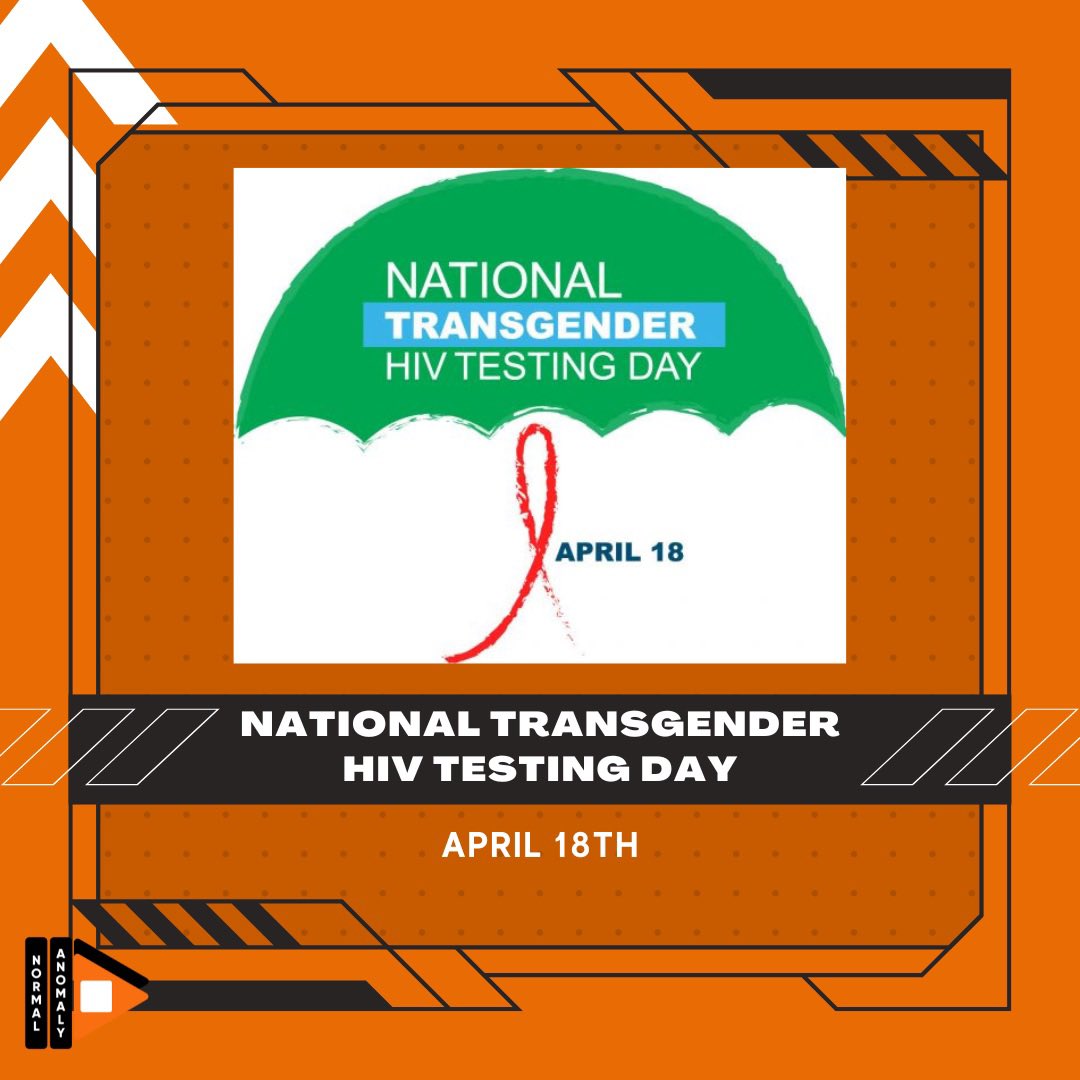 _NormalAnomaly's tweet photo. Today is National Transgender HIV Testing Day (#NTHTD and #TransHIV) a day that highlights the importance of routine HIV testing, prevention and treatment among transgender individuals, who often face unique barriers to care. https://t.co/GeFLWJTXuR