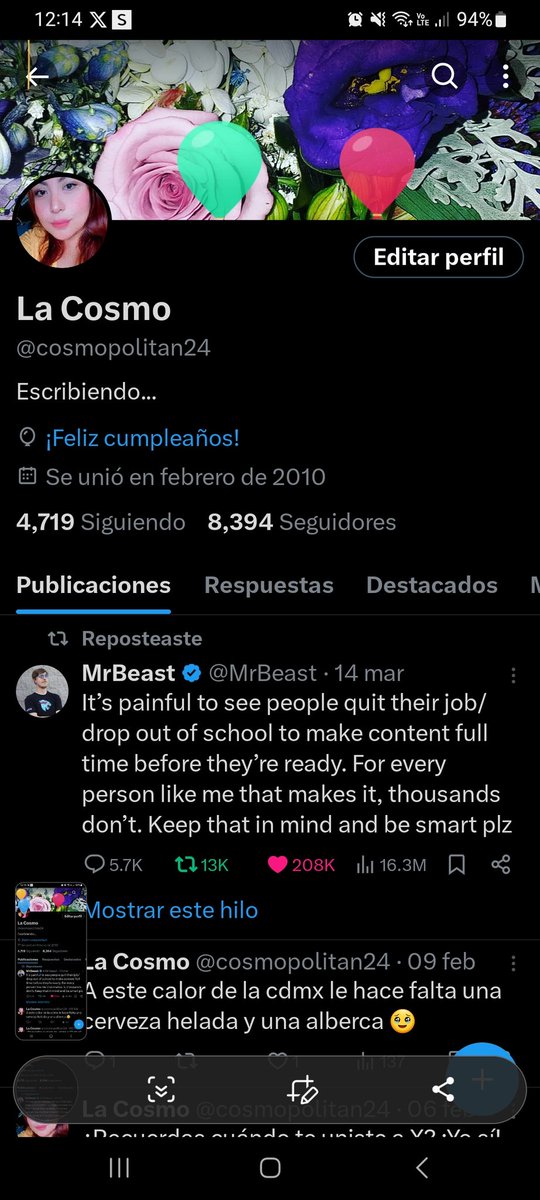 Ya ni los globitos salen bien.. extraño el twitter viejito 🥲