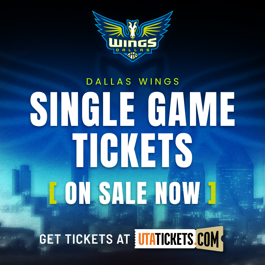 ‼ Now on sale ‼ Get your single game tickets for the 2024 Dallas Wings season today! 🎟 utatickets.com @dallaswings @dtarlington @visit_arlington @UTATickets