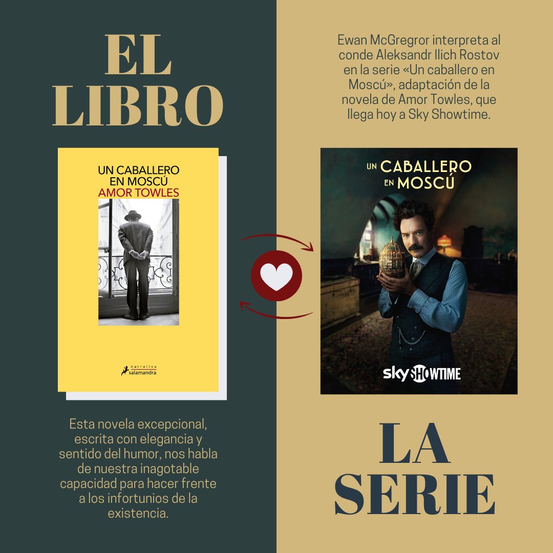 ¡«Un caballero en Moscú» llega a @SkyShowtime. Ya podemos ver cómo cobran vida los personajes de la novela de @amortowles, con Ewan McGregror en el papel del conde Aleksandr Ilich Rostov. ¿Empezáis por el libro o por la serie?