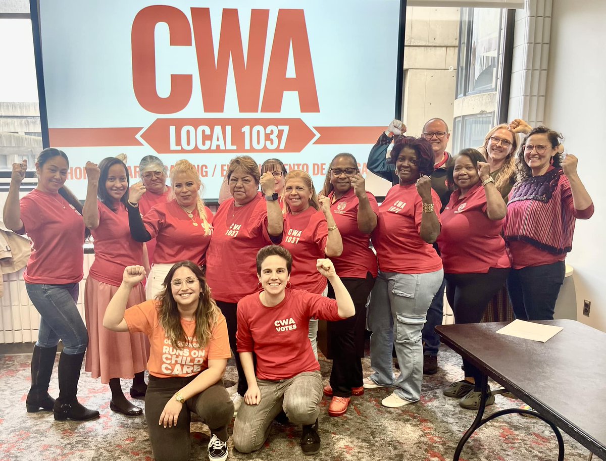 In-home childcare providers (members of 1037) gathered for a Shop Steward Training to learn about mobilization, confronting management tactics, and building power in the community. #CWAStrong