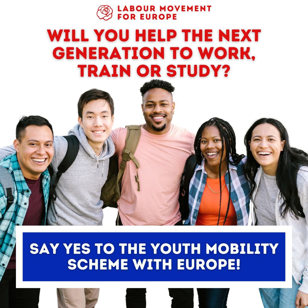 The EU says it would negotiate a youth visa scheme with the UK to help our young people work, study or train. Join the LME now to campaign for this chance for the next generation! Sign up here: labourmovementforeurope.uk/join