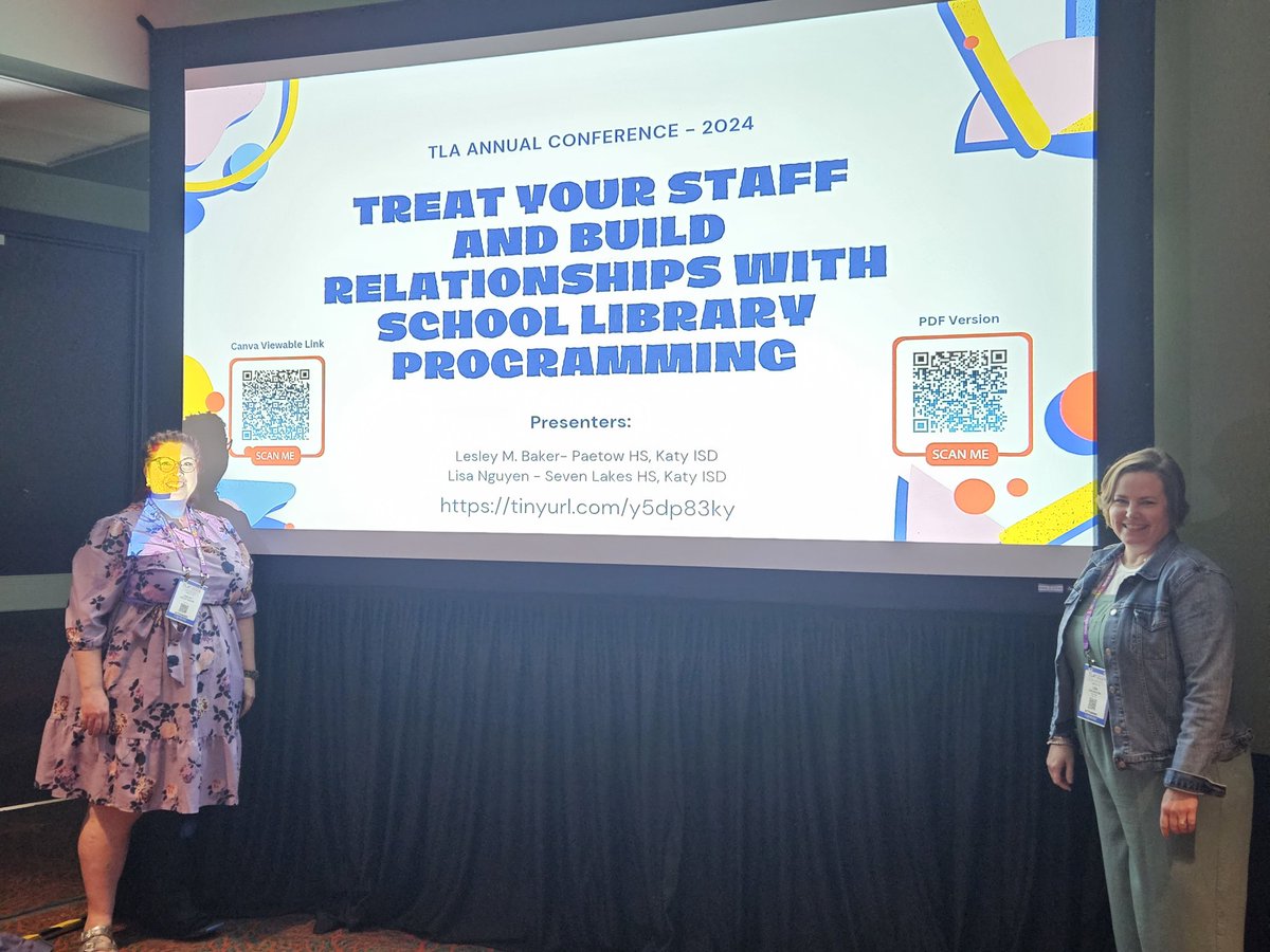 HeitmanKari's tweet image. Getting ready to learn about ways to "treat your staff" by programming just for them! @PaetowLibrary and @SLHS_Library are ready to share!! #katylibraries