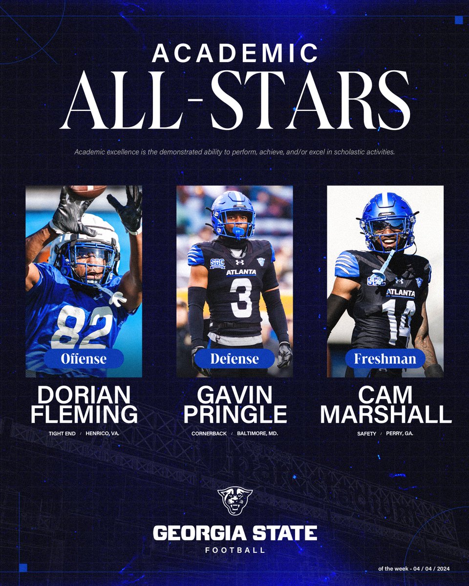 This Week's Academic All-Stars 💫 #LightItBlue | #NewAtlanta