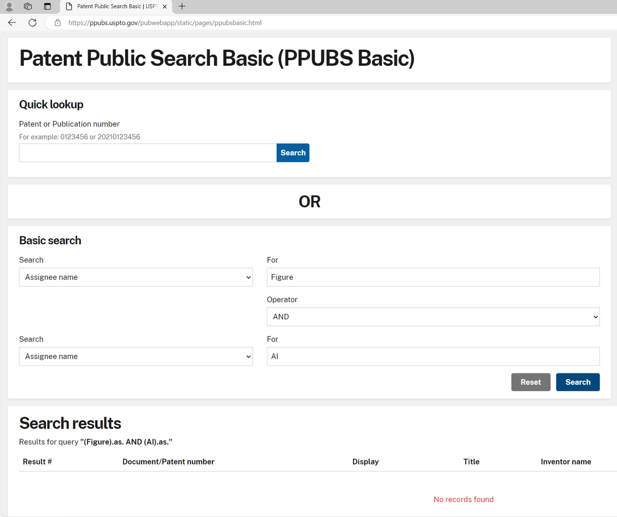 JasonFiorillo's tweet photo. @adcock_brett @GoingBallistic5 Brett, please provide a reference. I see ZERO patents issued to @Figure_robot. https://t.co/JRKSYpPmxx