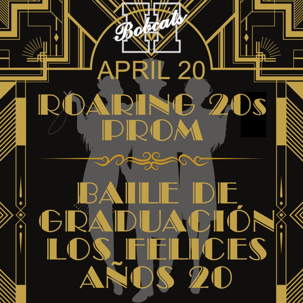 REMEMBER: The 2024 Hope High School Senior Prom will be held on Saturday, April 20, 2024 at Hempstead Hall! Red carpet events begin at 6:30pm. See you there!

#GoBobcats #ALLIN #HopeForTheFuture