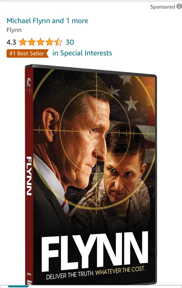 FLYNN Movie is still #1 on Amazon…thank you to everyone who has made a purchase. Those dollars help us fight back. If it is unavailable, keep trying. @FlynnMovie @BooneCutler @IvanRaiklin @mflynnJR It is also available live streaming and can be found at:…