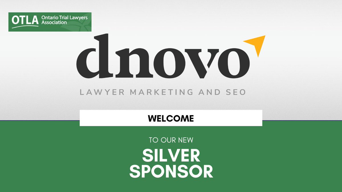 We would like to welcome dNOVO Group | Lawyer Marketing and SEO into our Sponsorship program for 2024 as a Silver Sponsor. Make sure you swing by their booth at our Spring Conference happening on Friday, May 10 at the MTCC. Learn more here dnovogroup.com