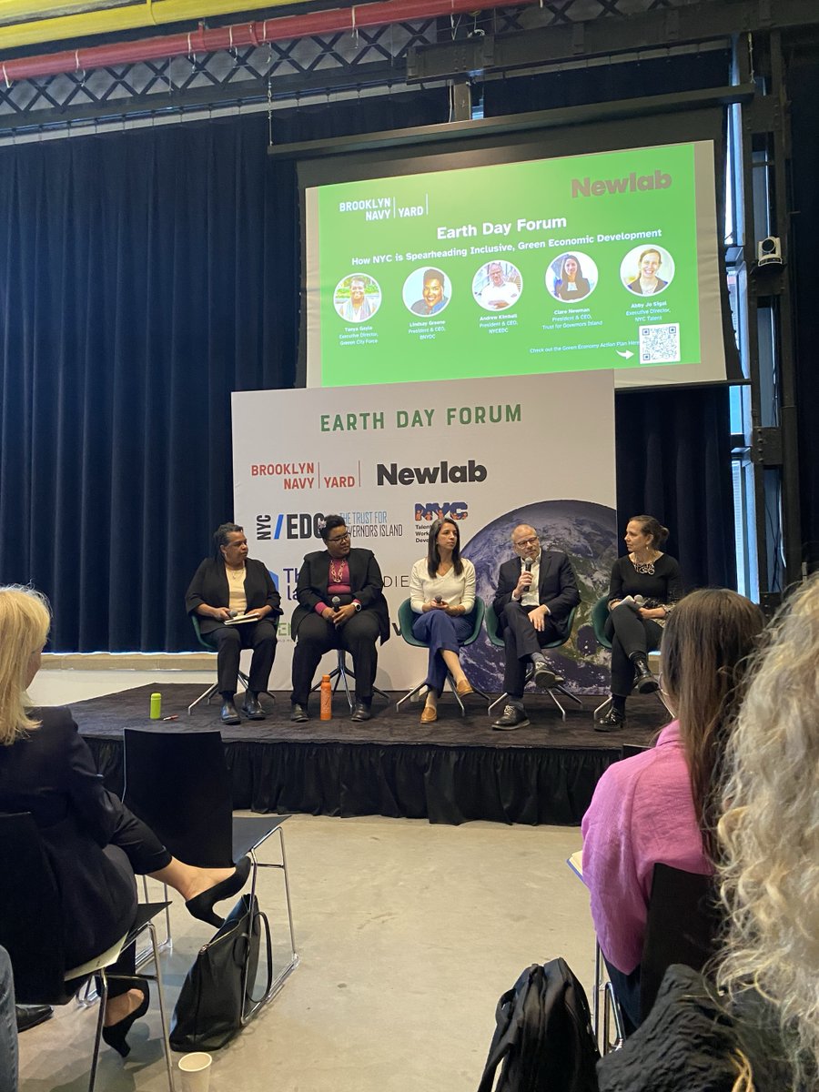 It was great being on a panel with Lindsay Greene, Clare Newman, and Abby Jo Sigal to share how NYC is investing in inclusive, green economic development through the Harbor Climate Collaborative, a marquee initiative in the @NYCMayor’s Green Economy Action Plan.