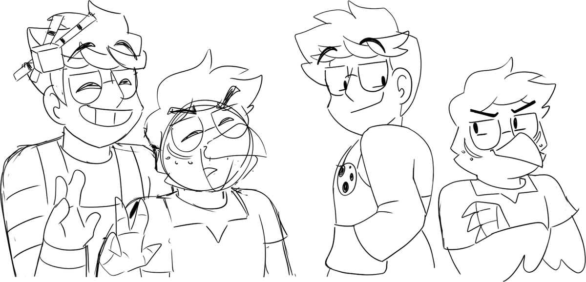 rebecadavid's tweet photo. it's the guys, it's the dudes, and heck I'LL SAY IT: it's the fellas

they're stuck inside my webcomic like sims inside a pool with no ladder @SmallAnt @PointCrow #smallantfanart #pointcrowfanart https://t.co/1jTHnJ0hds