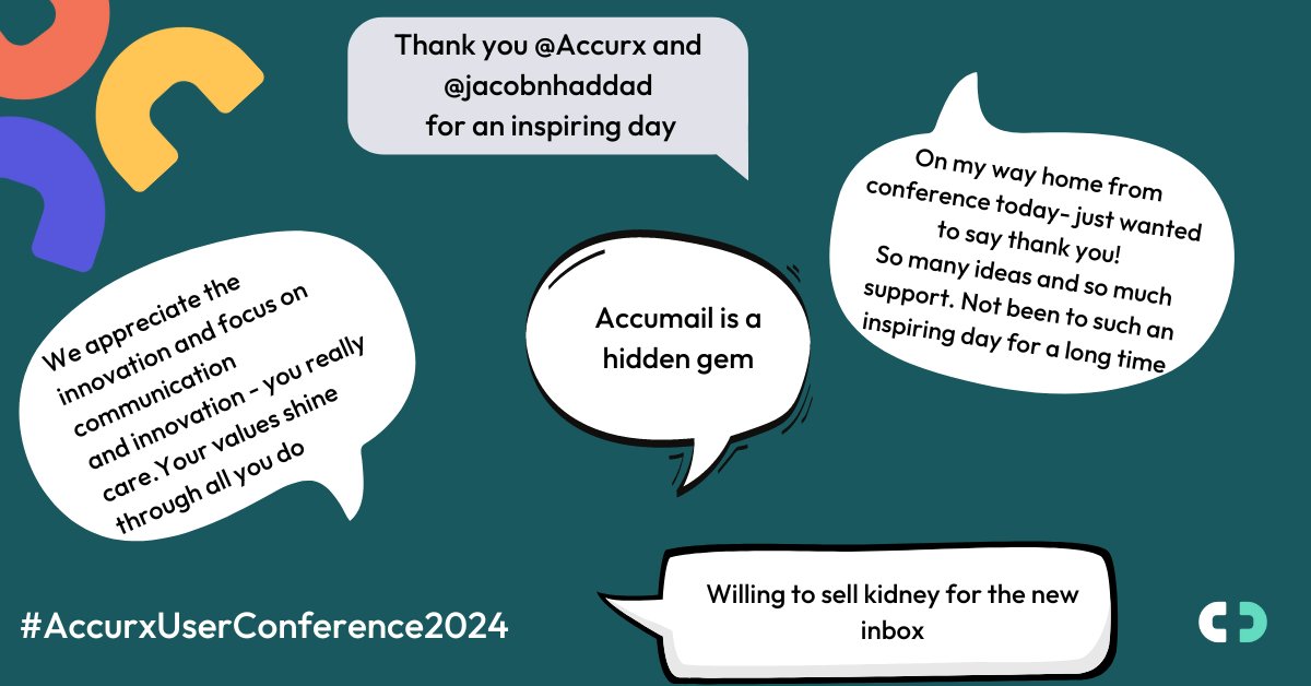 Thank you to all of the attendees who made our first Accurx User Conference a success 🌟 We had an amazing day, full of community and knowledge sharing and hope you did too. Missed the event? Here are a few of the comments we received 💚 #AccurxUserConference2024