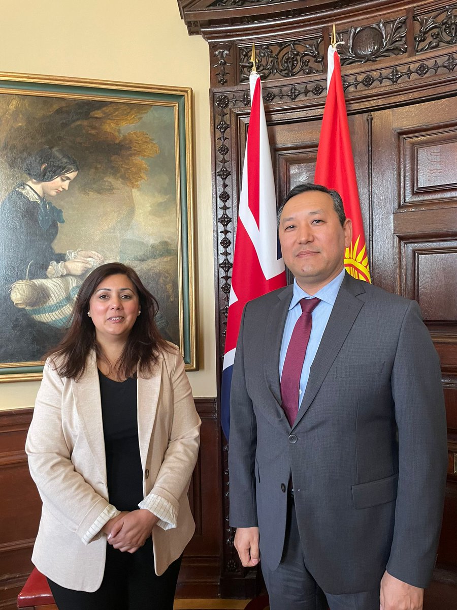 Nus_Ghani's tweet photo. 🇬🇧 is a reliable partner to Central Asia, from education to prosperity to tackling climate change. 

Delighted to meet 🇰🇿 🇰🇬 🇺🇿 Ambassadors this week. 

I look forward to deepening the UK’s relationship with the region. @KazakhEmbassyUK @MFA_Kyrgyzstan @UZBinUK @FCDOGovUK https://t.co/iURouG9gp4