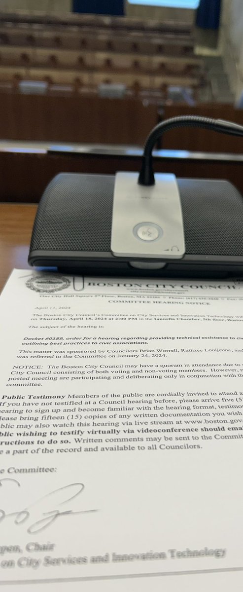 This afternoon, @BOSCityCouncil Committee on City Services & Innovation Technology, chaired @EnriquePepen, informative hearing on technical assistance to civic associations and outlining best practices.Civic associations provide critical engagement & leadership in Boston.#bospoli