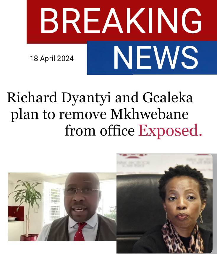 BREAKING NEWS:ALLEGEDLY

EXPOSED!!

SELLOUTS!!!

HISTORY WILL RECORD!!!

CHECK!!!

ASKARI'S!!!

FYI:
RICHARD DYANTYI AND KHOLEKA GCALEKA COLLABORATED AND REMOVED ADV 'BUSISIWE MKHWEBANE' FROM OFFICE!🤔
