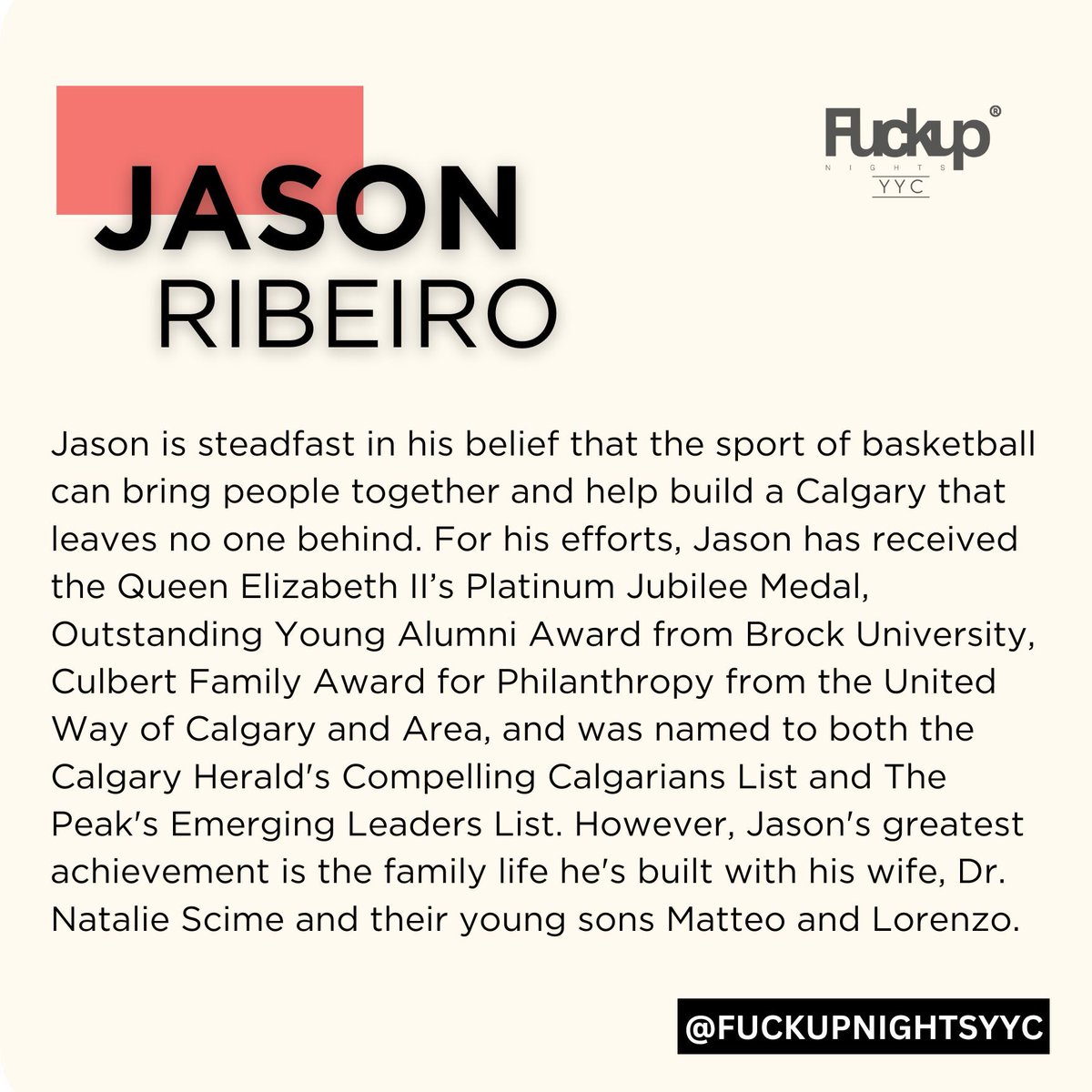 SPEAKER HIGHLIGHT #3! Please give a warm welcome to Jason Ribiero, Vice-Chair and President of Surge Basketball! Jason has held numerous roles across Calgary's business ecosystem and we are looking forward to hearing what he's learned through all that experience! #yycevents