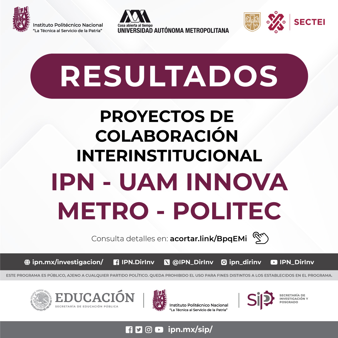 Secretaría de Investigación y Posgrado del IPN tweet media