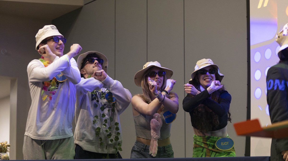 EC_Observer's tweet image. MULTIMEDIA -
Last night CAB Spring Week event Family Feud where students played rounds just like the show! To view more exclusive Family Feud and Spring week photos visit endicottobserver.com or use the QR code!