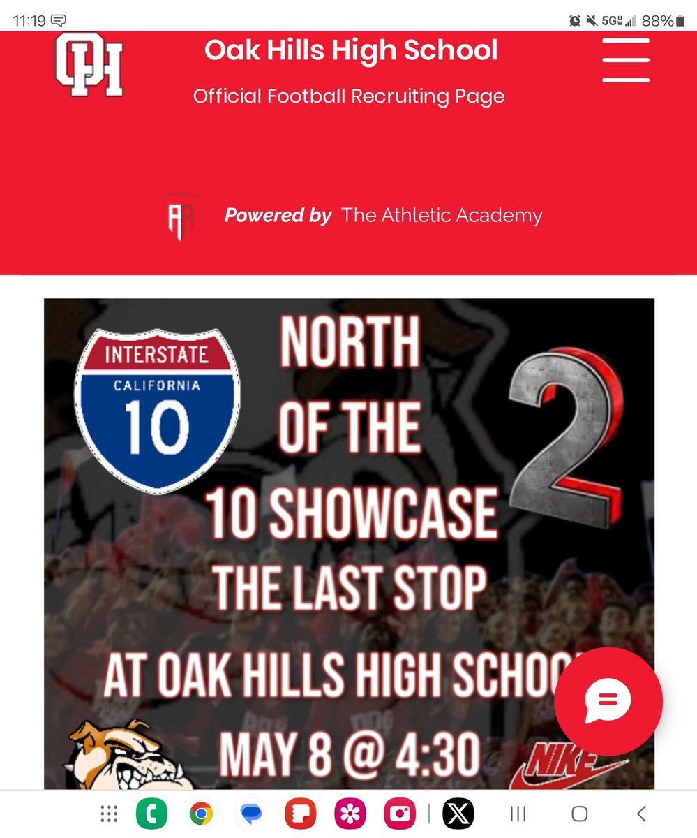 May 8th at 4:30 'The Last Stop' check out oakhillsfootball.com for all the details and all of your Recruiting Needs!